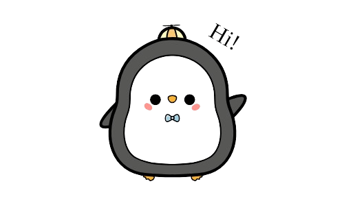 Penguin waving hello.